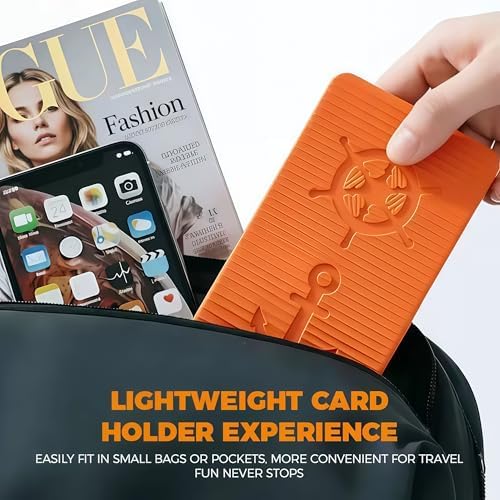 Flexible Silicone Aluminum Phone Holder Tablet Stand with Charging Port Design, Foldable Airplane Laptop/Phone Stand for Home Office Travel (Black+Orange)