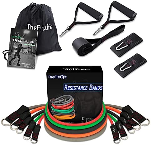 TheFitLife Resistance Bands Set with Handles, Door Anchor and Ankle Straps