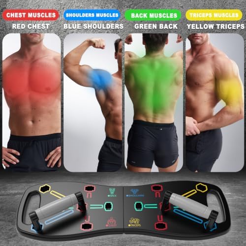 HOTWAVE Push Up Board, Portable Pushup Board for Men, Foldable Push Up Bar