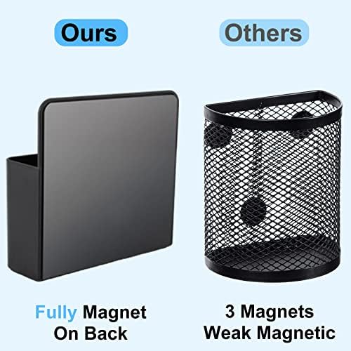KITANIS Magnetic Pen Holder,2 Pack Magnetic Dry Erase Marker Holder with Generous Compartments,Strong Magnet Storage Marker Pen Pencil Organizer for Refrigerator,Whiteboard,Locker Accessories