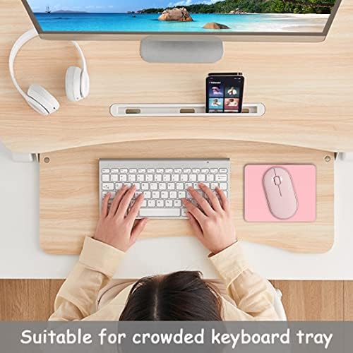 Dapesuom Small Mouse Pad, 5 x 6 Inch Thick Rubber Premium-Textured Non-Slip Portable & Washable Mini Mouse Mat for Women Men Wireless Laptops Keyboard Tray Gaming Computer Office Travel, Pink