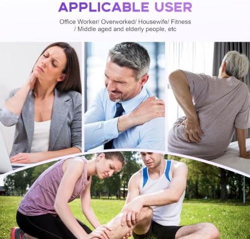 Belifu TENS Muscle Stimulator Unit for Pain Relief, Electronic Pulse Therapy Machine with 36 Mode 20 Intensities, Rechargeable & Portable – Neck, Back, Shoulder, Joint Pain Relief, Color Purple