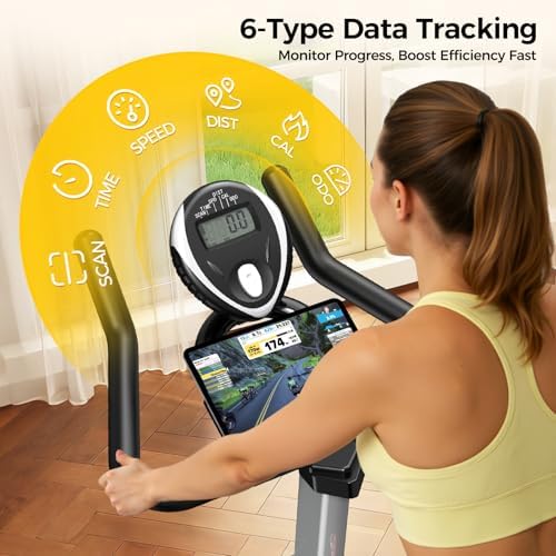 Stationary Exercise Bike for home, Magnetic Resistance, Silence & Smart App