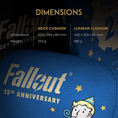 noblechairs Memory Foam Pillow Set, Fallout 25th Anniversary Edition