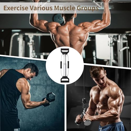 Chest Expander, Strength Trainer for Men & Women, Isometric Exercise Equipment, 4 Springs Adjustable Resistance, Builds Back, Shoulder, Biceps, Triceps, Abs, Chest & Arms