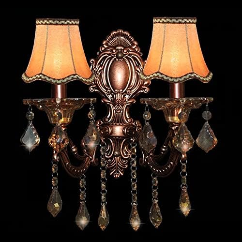 Fuloon Clip on Chandelier Lamp Shades, 3.14x5.51x4.72 in, Small Sconce Shades for Candelabra Bulbs, Rustic/European/French Country Style(6 Pack, Coffee)