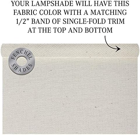 FenchelShades.com Lampshade 6" Top Diameter x 10" Bottom Diameter x 8" Slant Height 6x10x8" with Spider Attachment Diameter 0.4 Inch for Lamps with a Harp (Linen Beige Homespun)