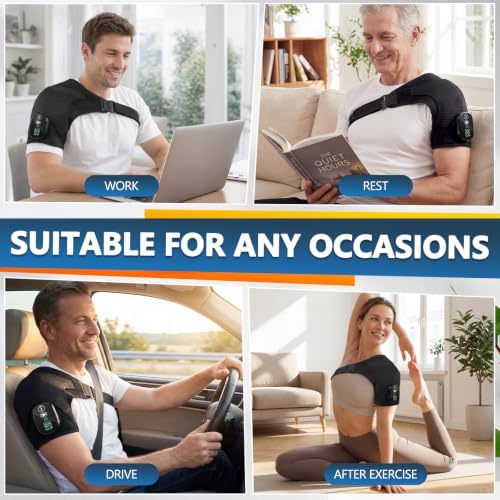 Shoulder Heating Pad & Massager, Shoulder Wrap Brace Massager with Heat