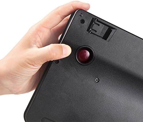 Perixx Periboard-522 Wired Trackball Mechanical Keyboard, Build-in 2.17 Inch Trackball with Pointing and Scrolling Feature, Durable 3.2lbs Weight
