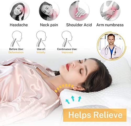 Cervical Neck Pillow for Pain Relief, Butterfly Shape, 24x15 Inch