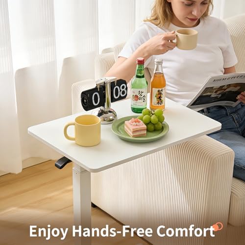 COSYSUPER Small Standing Desk, Adjustable Height Bedside Table