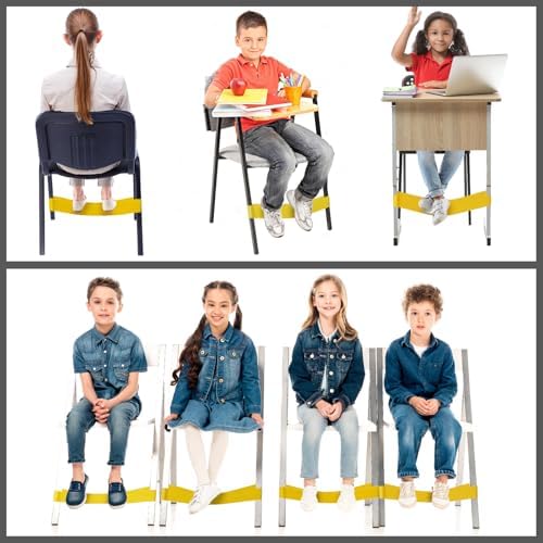 5 Pack, Chair Bands for Kids with Fidgety Feet, Yellow
