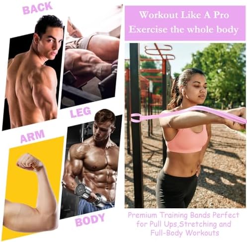 Foilswirl 8 Pcs Resistance Bands for Working Out