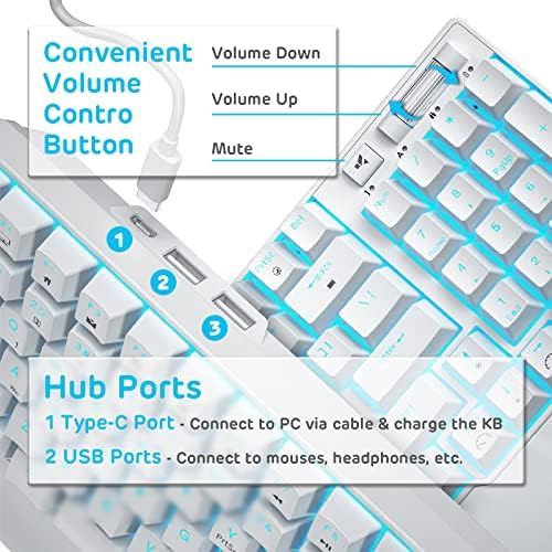 RK ROYAL KLUDGE RK96 Wireless Mechanical Keyboard with Magnetic Wrist Rest