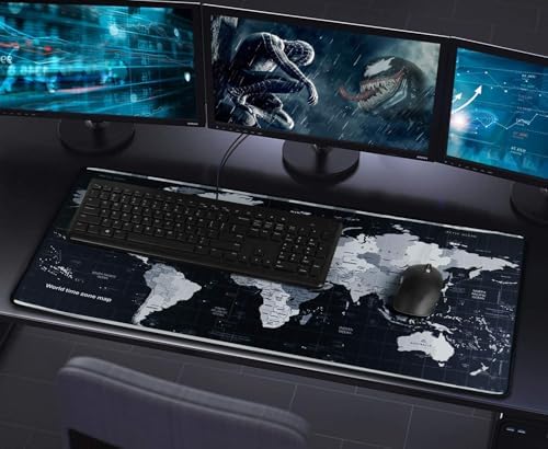 Large Extended Gaming Mouse Pad with Stitched Edges 35.4X15.7In Waterproof