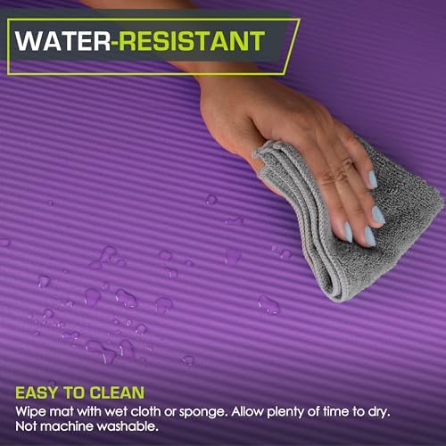 ProsourceFit Extra Thick Yoga and Pilates Mat, 71-inch Long High Density Exercise Mat with Comfort Foam and Carrying Strap