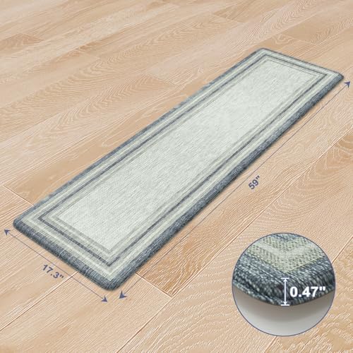 KIMODE Farmhouse Kitchen Runner Rug,17.3" x 59" Anti Fatigue Kitchen Mats
