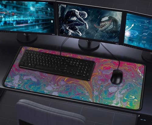 Large Extended Gaming Mouse Pad with Stitched Edges 31.5X15.7In ﻿