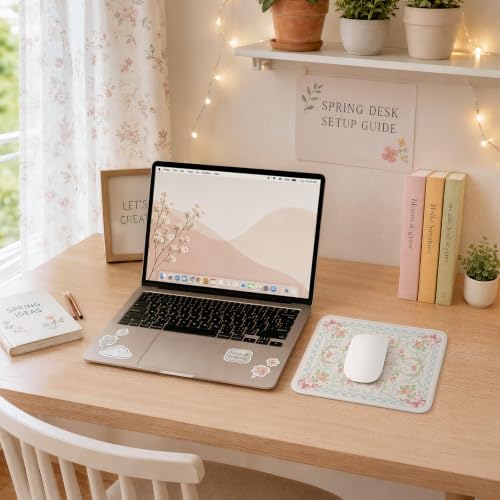 HAOCOO Blue Coquette Mouse Pad, 9.45" x 7.87" Laptop Supplies for Travel