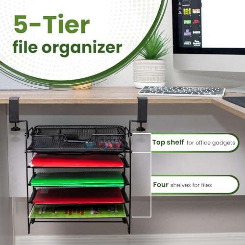 File Organizer that Attaches Under the Desk