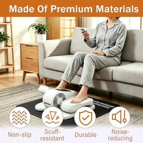 Under Desk Elliptical Mat 23.6" x 17", Non-Slip Mat for Stepper