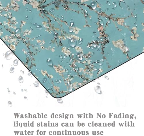 Natural Landscape with Fresh Green Leaves, Square Waterproof and Non-Slip Rubber-Based Mouse Pad Suitable for Office Laptops.