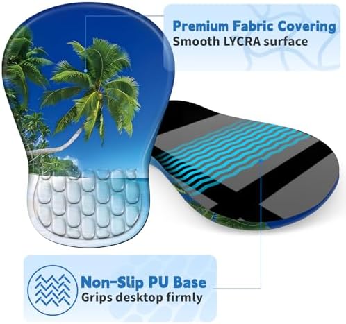 YIWEI Ergonomic Mouse Pad with Wrist Rest for Carpal Tunnel Pain Relief