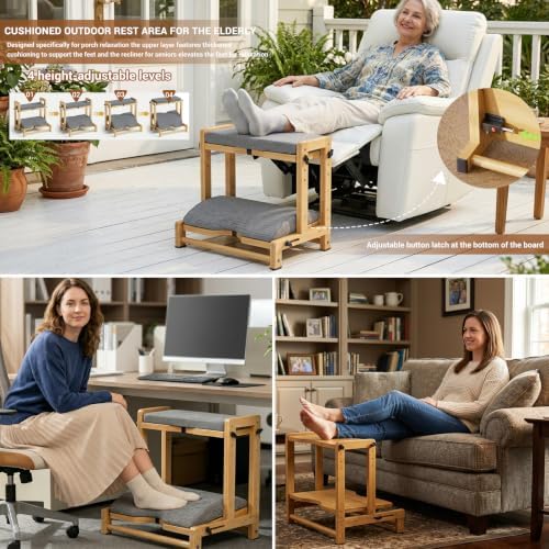 2-Tier Foot Rest Under Desk for Office, Gaming & Study