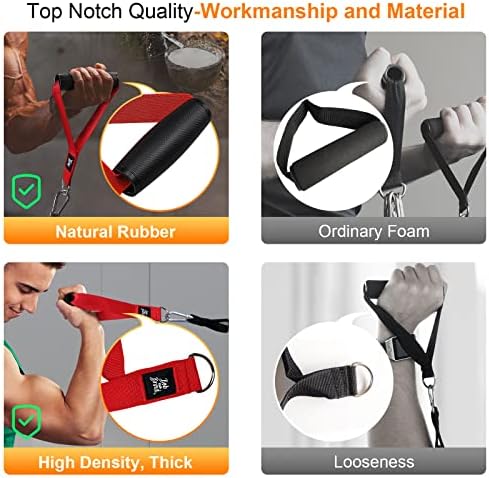 BOB AND BRAD Resistance Bands Set, Stackable Up to 125-150 lbs Workout Bands with Handles, Door Anchor & Ankle Straps - Heavy Duty Exercise Bands for Strength Training, Home Gym Fitness