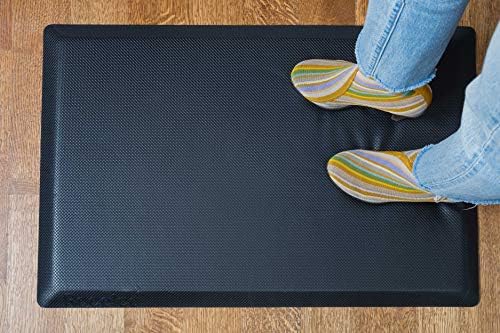 Rocelco 32" Height Adjustable Standing Desk Converter with Anti Fatigue Mat BUNDLE | Sit Stand Up Dual Monitor Riser | Computer Workstation | Large Retractable Keyboard Tray | White (R ADRW-MAFM)
