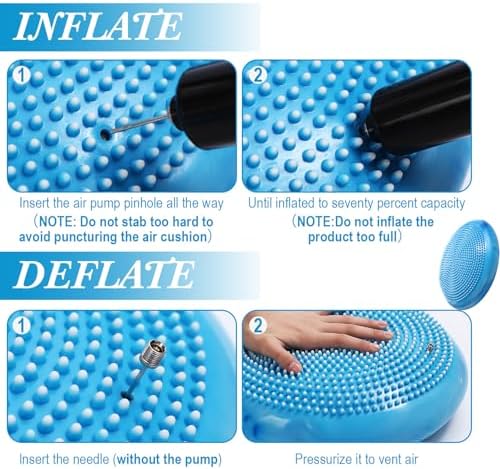 Libima 4 Pcs Wiggle Seat for Kids Inflated Wobble Cushion