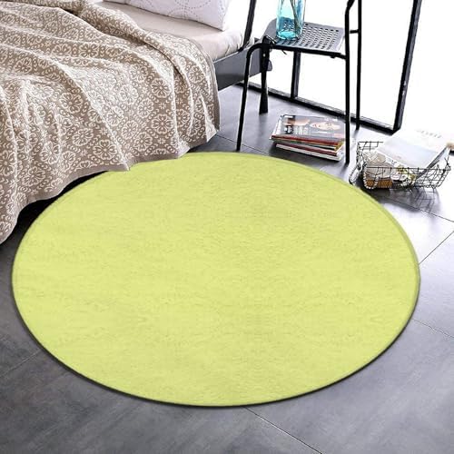 Highly Premium Quality Floor Mat, Office Chair Decor Mat, Room Sofa Yoga Soft Round Carpet Yellow, 60inch