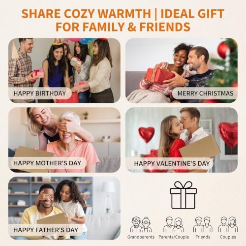 Massaging Heating Pad for Neck and Shoulders and Back, Gifts for Mom Dad