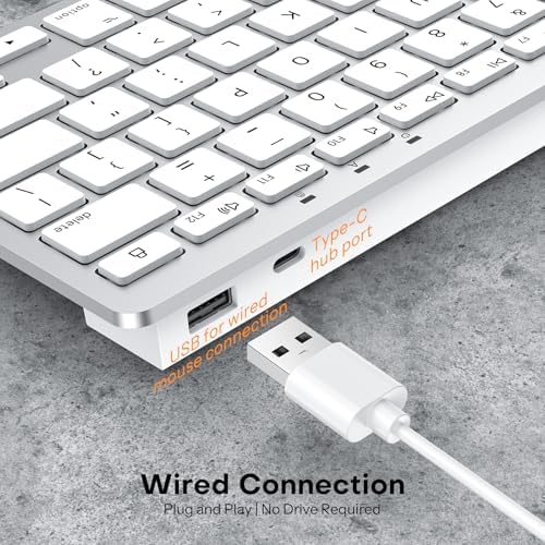 OMOTON Wired Keyboard and Mouse Combo for Mac(MacOS 11.3+),Easy Plug & Play