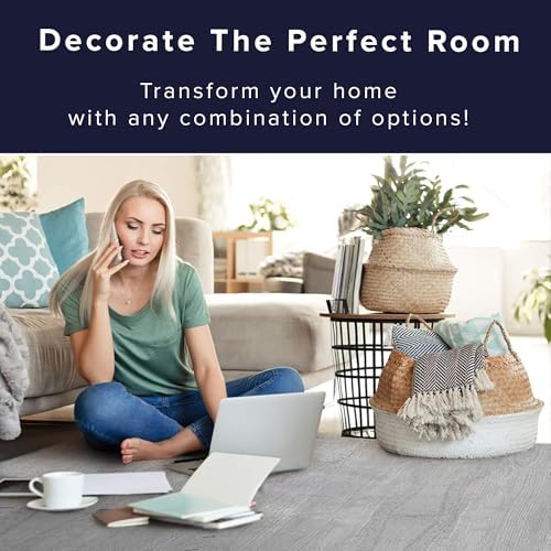 Forest Floor Farmhouse 3/8 Inch Thick Printed Foam Tiles, Premium Wood Grain Interlocking Foam Floor Mats, Anti-Fatigue Flooring – Stylish Flooring Solution