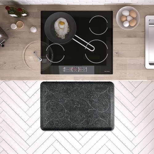 WellnessMats Bella Collection Anti-Fatigue Floor Mat, Polyurethane - Ergonomic Support Pad for Home, Kitchen, Garage, Office Standing Desk - Water Resistant - Made in USA