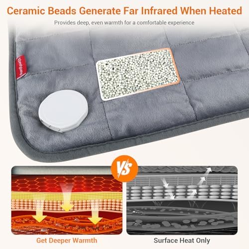 Comfytemp Weighted Extra Large Heating Pad 27"×35", Far Infrared, King Size