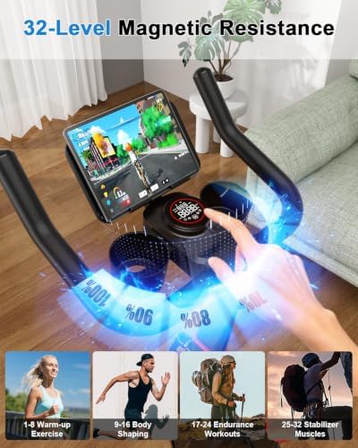 MJWW Stationary Bike, 32-Level Magnetic Exercise Bike 300lbs Max