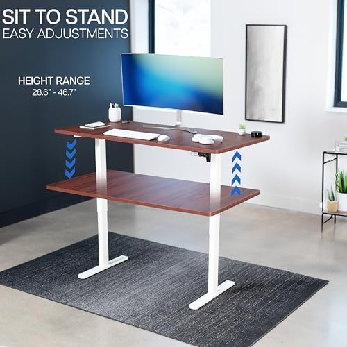 VIVO Dark Walnut 60 x 30 in Standing Desk, DESK-KIT-0W6D