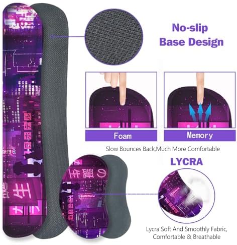 ToLuLu Extended Mouse Pad, Memory Foam Ergonomic Wrist Rest Support Set