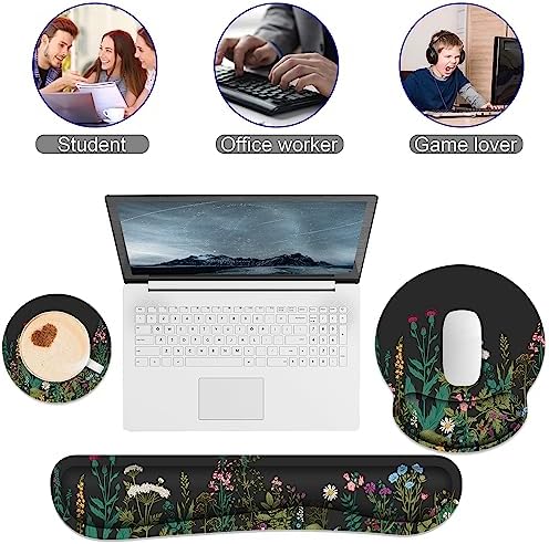 Ergonomic Mouse Pad with Wrist Rest and Keyboard Wrist Rest, Mousepad
