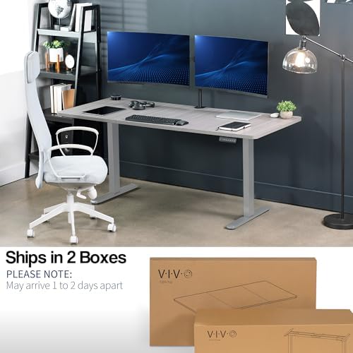 VIVO Dark Gray 71 x 30 in Standing Desk, DESK-KIT-E2G7G