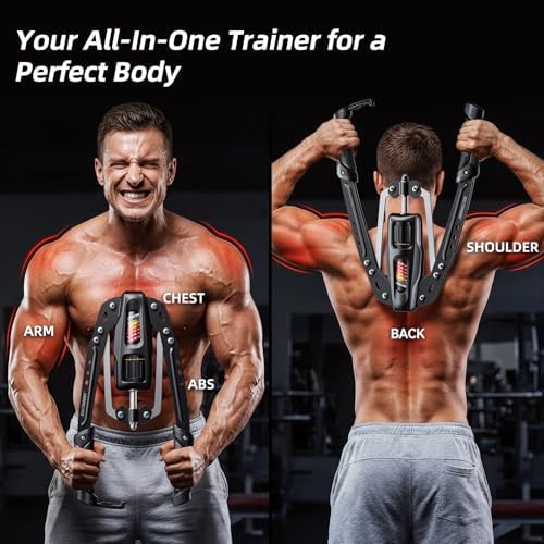 EAST MOUNT Twister Arm Exerciser, Adjustable Hydraulic Resistance 22–440 lbs, Arm Chest & Shoulder Strength Trainer for Home Workouts, Upper Body Muscle Builder, Fitness Training Equipment