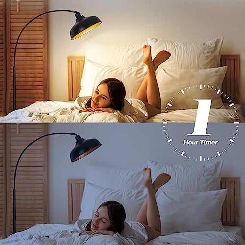 Arch Floor Lamps with Remote, Dimmable Floor Lamp 70” Black Tall Lamp