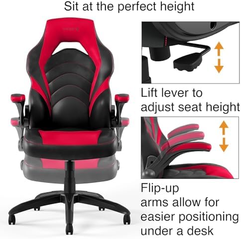 Staples Emerge Vortex Gaming Chair, Ergonomic, Swivel, Black, 2-Pack