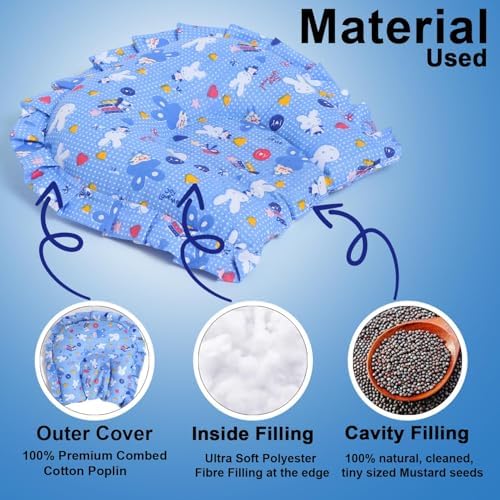 Mustard Seed Pillow (Sky Blue)