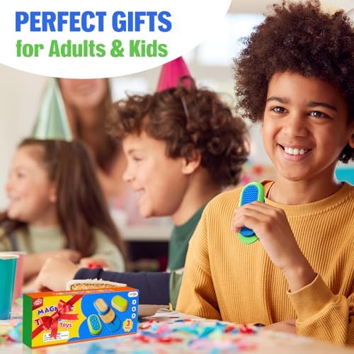 SMALL FISH Fidget Toys Adults Stress Relief: 3 Pack Silicone Magnetic Toys - Sensory Toys for Autism Teens Calming - ADHD Tools Desk Fidgets for Office - Travel Toys for Car Airplane Road Trips
