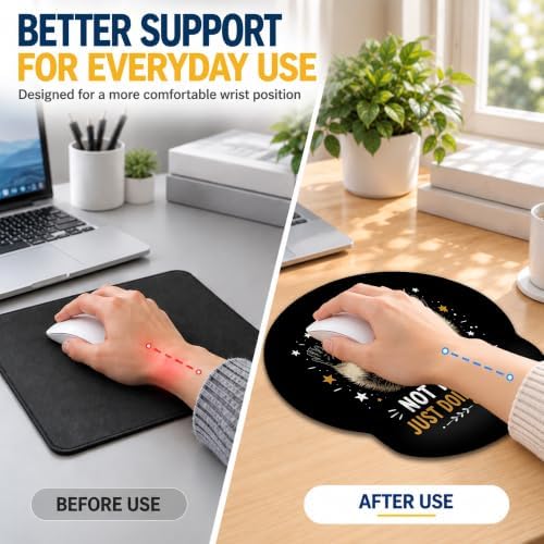 Raccoon Wrist Rest Mouse Pad 3 Piece Set with Keyboard Rest and Coaster