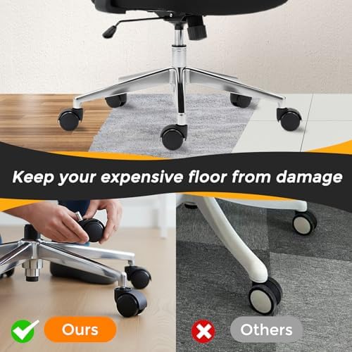 2" Office Chair Caster Wheels, 99% Universal Fit, Quiet Replacement 5 Pack