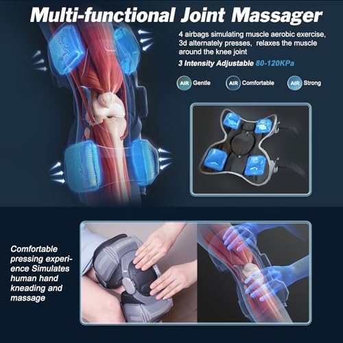 ALPHAY 3-in-1 Massager with Airbags, Heat & Vibration for Shoulder, Elbow & Knee Pain Relief
